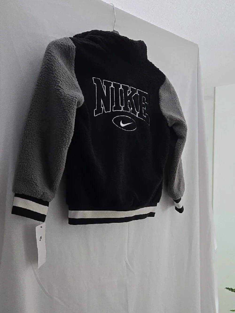 Nike Black & Gray Varsity Jacket for Kids